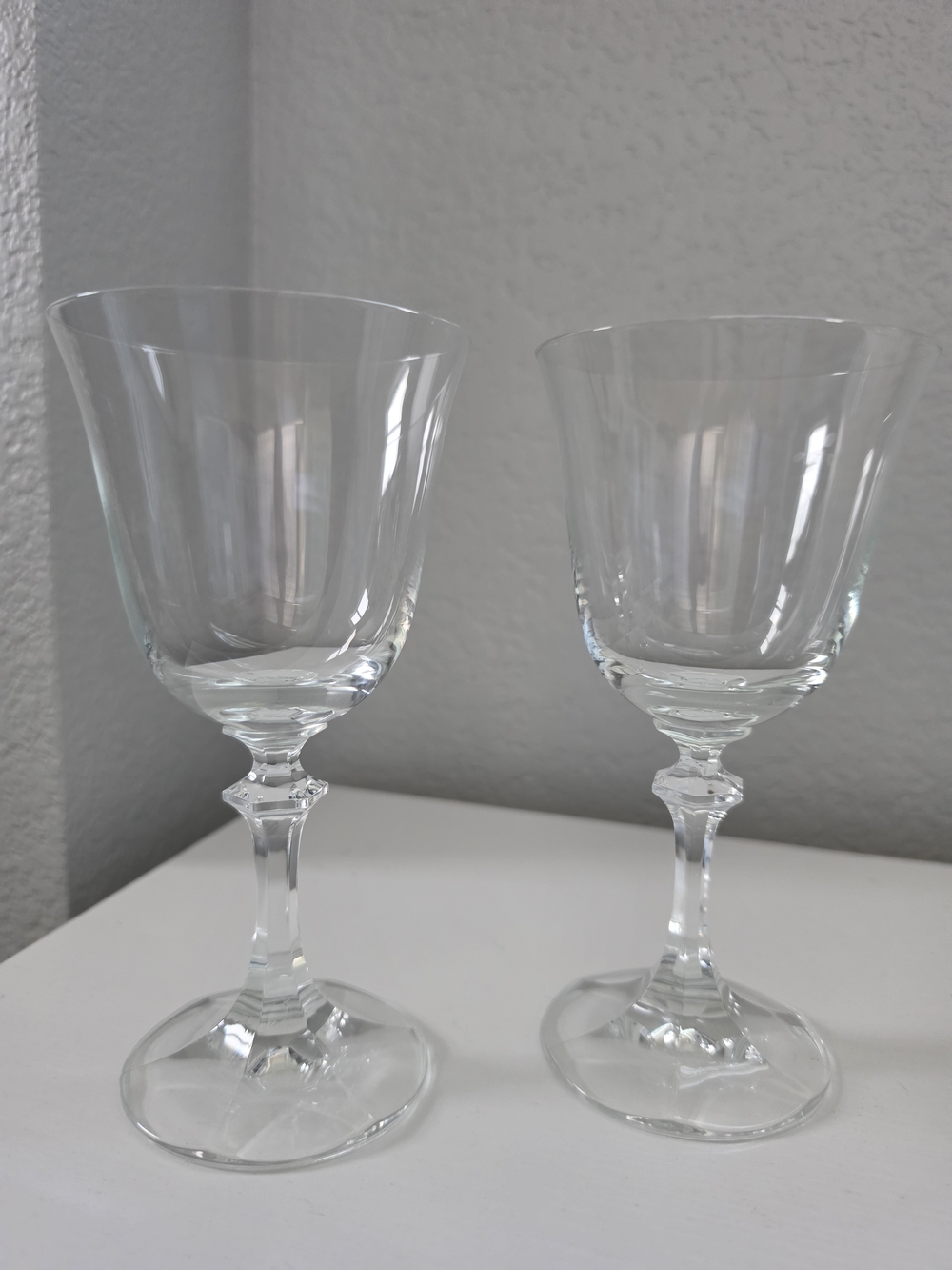 Royal Bavarian Crystal Clear Stemmed Wine Glasses - Set of 2